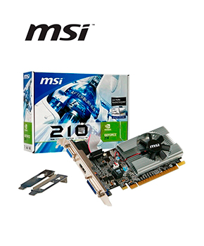 [N210-MD1G/D3] TARJETA DE VIDEO MSI NVIDIA GEFORCE 210 1GB DDR3 64-BIT HDMI/DVI/VGA