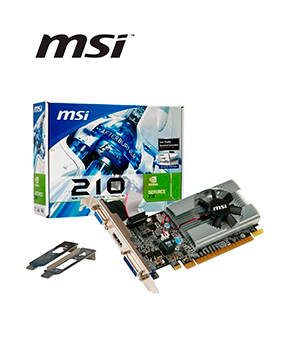 TARJETA DE VIDEO MSI NVIDIA GEFORCE 210, 1GB DDR3 64-BIT, HDMI/DVI/VGA