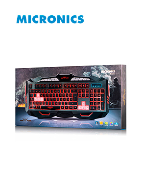 TECLADO GAMER MICRONICS CON CABLE FRANTIC MIC K713