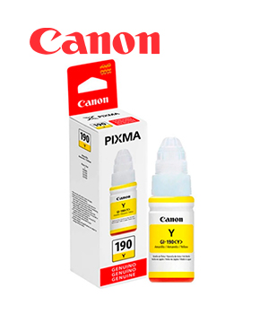 BOTELLA DE TINTA CANON GI-190 Y AMARILLO