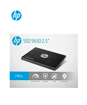 [345M8AA#ABB] Unidad De Estado Solido HP SSD S650 2.5" 240GB SATA III 6GB/S (R:560 MB/s, W:450 MB/s)