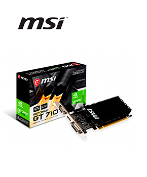 TARJETA DE VIDEO MSI NVIDIA GEFORCE GT 710, 2GB DDR3 64-BIT, PCI-E 2.0