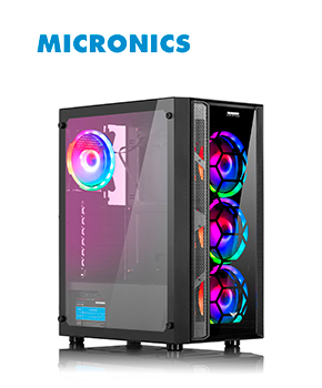 [MIC GC836] CASE MICRONICS KRIPTON SIN FUENTE 1 PANEL VIDRIO 3 FAN RGB FRONTAL