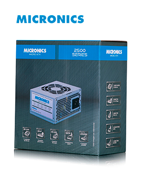 FUENTE DE PODER MICRONICS MICRO ATX SX P250W PSU ATX 250W/650W