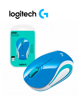 [910-005360] MOUSE INALAMBRICO LOGITECH M187 REFRESH BLUE/AZUL