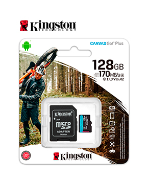 MEMORIA FLASH MICROSDXC KINGSTON 128GB CON ADAPTADOR SD