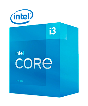 [BX8070110105] Procesador Intel Core i3-10105, 3.70 / 4.40 GHz 6 MB Caché L3 LGA1200 65W 14 nm.