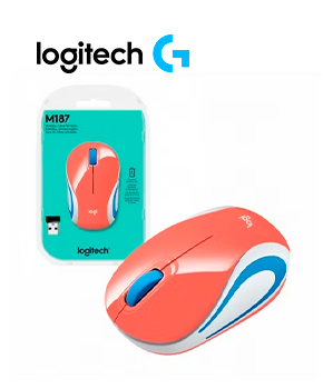 MOUSE LOGITECH M187 MINI WIRELESS REFRESH CORAL