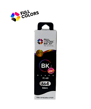 [FC-610] TINTA FULLCOLORS FC-610 PARA EPSON 664 BLACK /NEGRO,100 ML CAJA