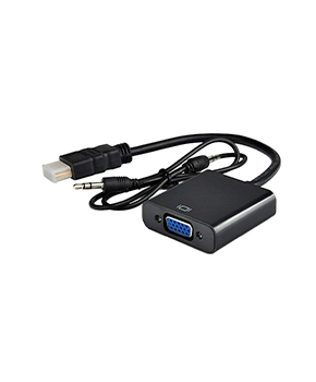 ADAPTADOR CONVERTIDOR HDMI A VGA AUDIO AUX 1080P