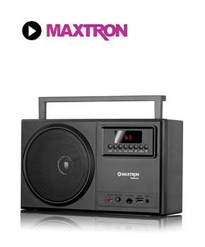 PARLANTE PORTATIL MAXTRON GALENIC LED FM USB