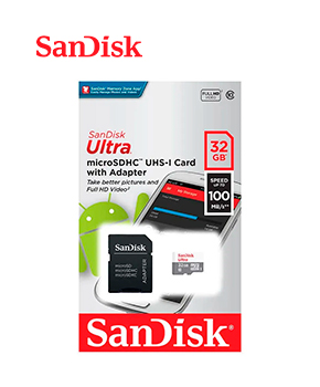 MEMORIA FLASH SANDISK ULTRA MICROSDHC UHS-I CLASS10 32GB