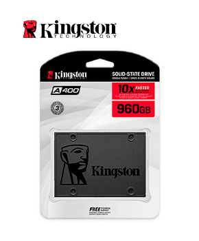 Unidad De Estado Solido Kingston A400 960GB SATA 6.0 GB/S 2.5 (R:500 MB/s, W:450 MB/s)"