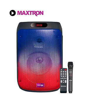 PARLANTE MAXTRON LIBERTY MX322V PORTABLE BT USB FM LUCES LED MICRÓFONO