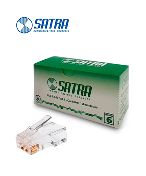 [UL94V-02] CONECTOR RJ45 SATRA CAT. 6 CAJAX100/ VERDE