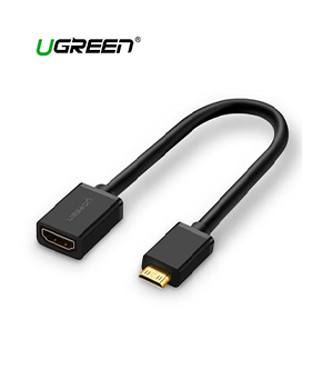 [20137] CABLE ADAPTADOR MINI HDMI MACHO A HDMI HEMBRA 22CM UGREEN