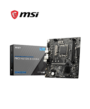 [PRO H610M-G DDR4] PLACA BASE MSI PRO H610M-G DDR4 Chipset Intel H610 LGA1700 mATX