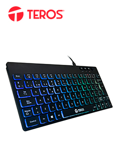[TE-4066G] TECLADO INALAMBRICO TEROS TE-4066G MULTIMEDIA CON RGB 