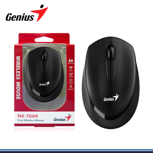 [31030030400] MOUSE GENIUS NX-7009 WIRELESS BLACK ERGONOMICO