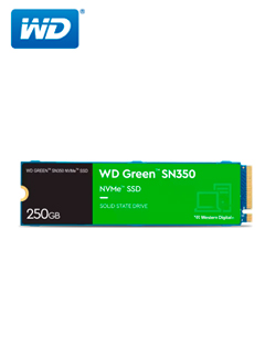[WDS250G2G0C-00CDH0] Unidad Estado Solido Western Digital Green SN350 NVMe 250GB M.2 2280 (R:2400 MB/s , W:1500 MB/s)