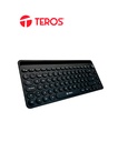 Teclado Teros TE-4064 Inalámbrico 2.4GHZ + BT 3.0  BT 5.2 80 Teclas Negro