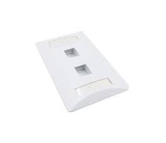 [REDSAT01341] PLACA PARED FACEPLATE IDENTIKIT 2 PUNTOS COLOR BLANCO MARCA SATRA