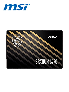 Unidad Estado Solido externo MSI SPATIUM S270 SATA 25" 960GB (W500 MB/s, R450 MB/s)