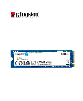 Unidad De Estado Solido Kingston 500GB NV3 PCIe 4.0 NVMe M.2 SSD (R:5000 MB/s , W:3000 MB/s)