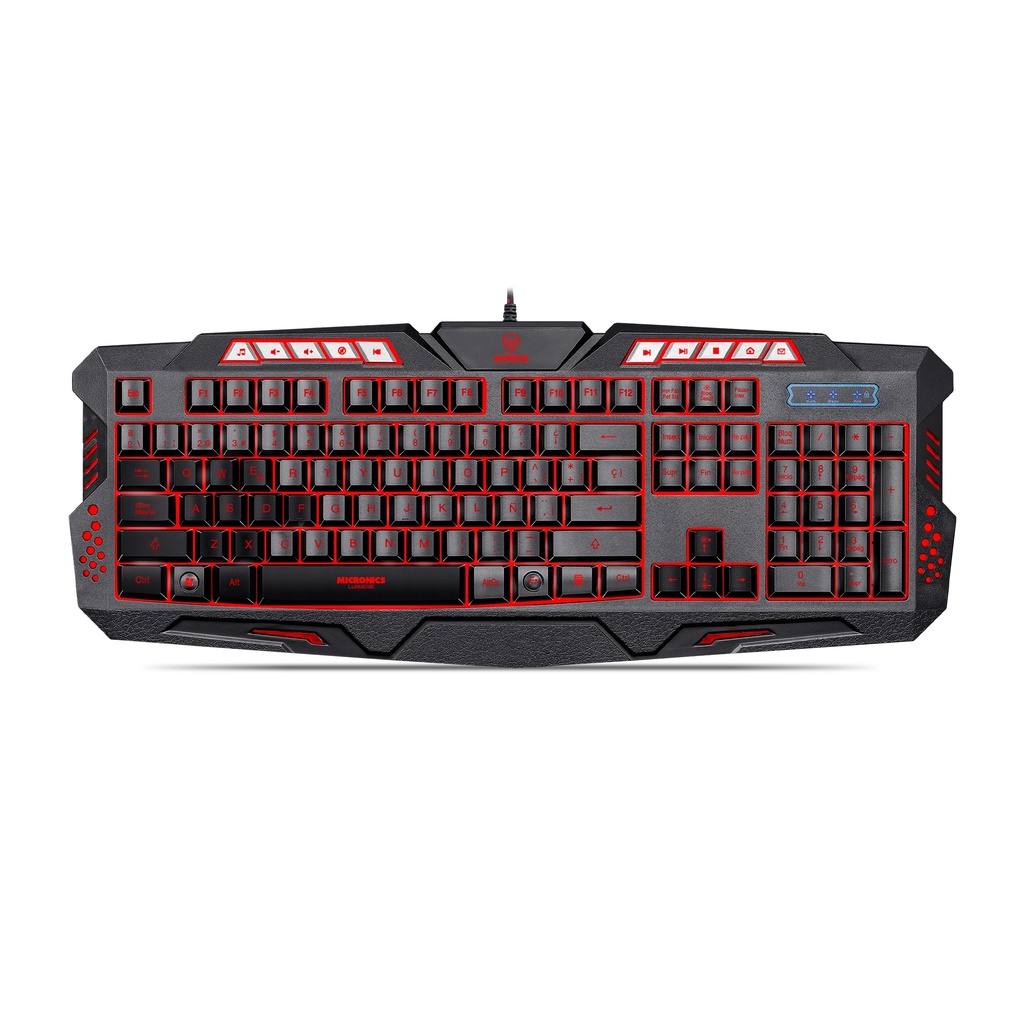 TECLADO GAMER USB LED LUMIERE MIC K701MICRONICS