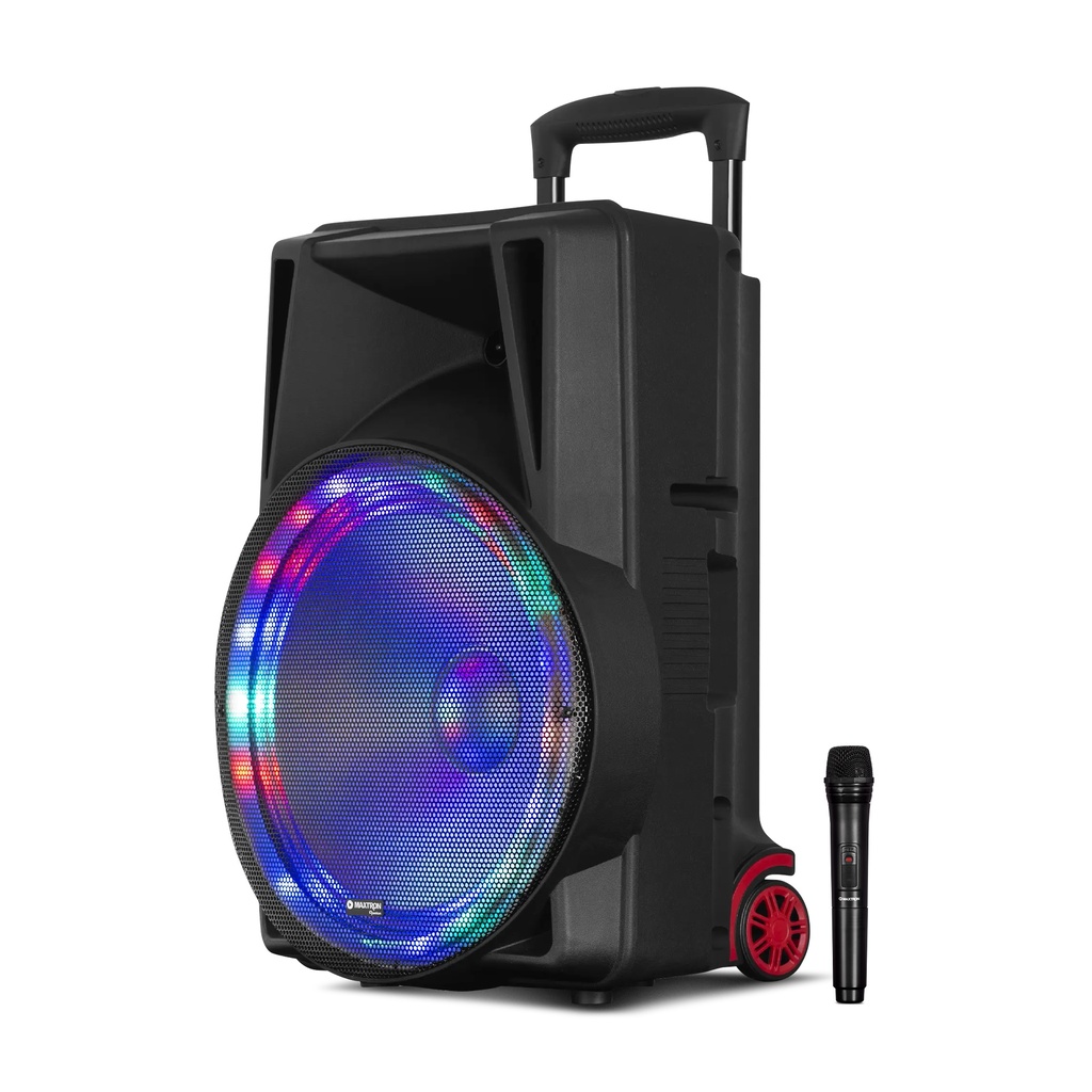[MX115-V] PARLANTE ACTIVO AVALON 15" MX115-V MAXTRON ROLLER SPEAKER ACID-BAT 12V/4500mAh TW RGB BT 1VHF FM S