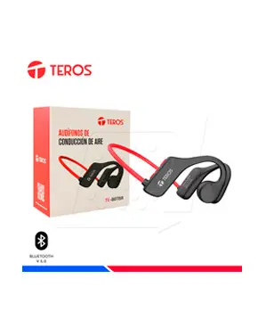[TE-8078R] Audifono de conduccion de aire TEROS TE-8078R bluetooth rojo /gris