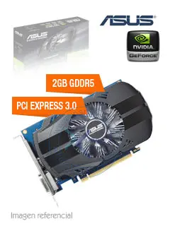 Tarjeta de video Asus Nvidia GeForce GT 1030, 2GB GDDR5 64-bit, PCI-e 3.0, HDMI/DVI.
