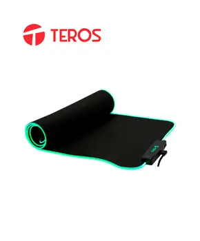 [TE-3013G] Mouse pad gamer TEROS TE-3013G, RGB, USB a tipo C, negro