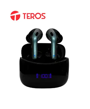 [TE-8074N] Audifonos TEROS TE-8074N, Bluetooth, TWS, negro