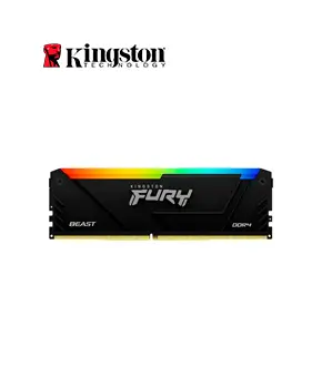 [KF432C16BB2A/16] Memoria Kingston Fury Beast RGB BLACK, 16GB DDR4 3200 MHz, PC4-25600, CL16, 1.35V. 