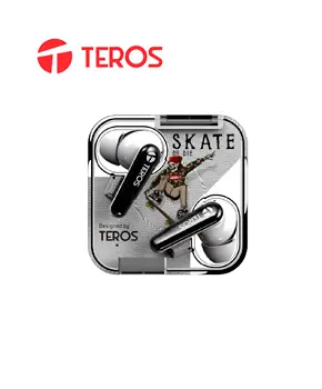 Audifonos TEROS TE-8072W, Bluetooth, TWS, blanco