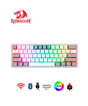 [K616-RGB] TECLADO REDRAGON FIZZ PRO WIRELESS INALAMBRICO ESPAÑOL K616-RGB WHITE/GREY GREY/WHITE