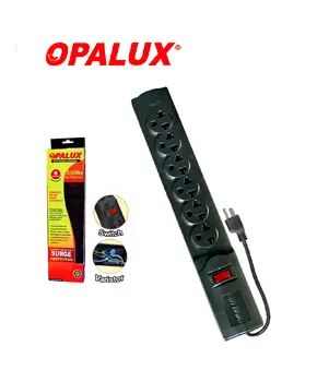 [FUEOPA01645] SUPRESOR DE PICO OPALUX 2 MTS. 6TOMAS UNIVERSALES C/SWICTH RESET HIGH QUALITY 16 AWG