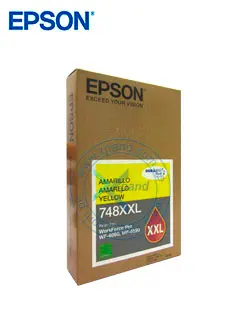 [T748XXL420-AL] Cartucho de Tinta Color yellow Epson 748, Capacidad Extra Alta.