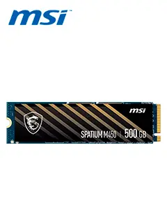 Unidad De Estado Solido MSI SPATIUM M450 500GB M.2.2280 PCIe Gen 4.0x4, NVMe 1.4 (W:3000 MB/s, R:3600 MB/s)