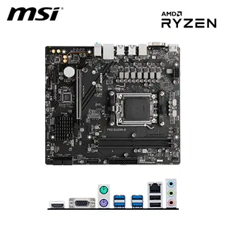 Motherboard MSI PRO B650M-B, AMD B650, Socket AMD AM5, mATX Ryzen 9000, 8000, 7000 Series, 2 x RAM DDR5