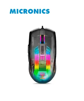 [MIC GM802] MOUSE GAMER USB MICRONICS QUARTZ MIC GM802  RGB 7B 12800DPI 