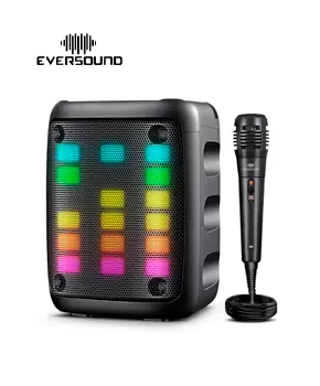 [EV 5301] PARLANTE PORTATIL BT Eversound EQUALIZER 3" EV5301  RGB FM mSD/USB 01MIC LI-BAT 3.7V/15