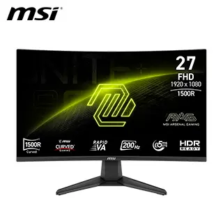 MONITOR MARCA MSI TAMAÑO 27"  MAG 276CF E20 FHD 200Hz CURVO 1500R