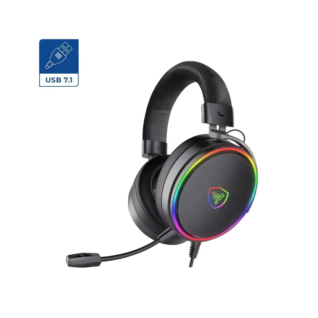 AURICULAR GAMER MICRONICS FANATIC MIC HG8000 7.1 USB RGB 