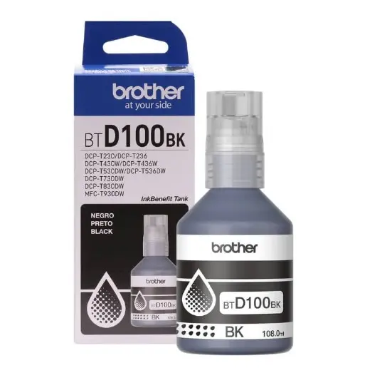 TINTA BROTHER BTD100BK BLACK DCP-T230/430W/436W 