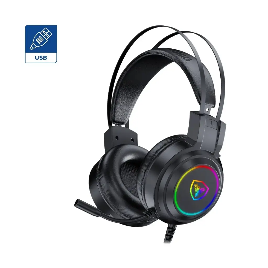 AURICULAR GAMER LED MICRONICS AVANTY MIC HG801 CON MICROFONO USB