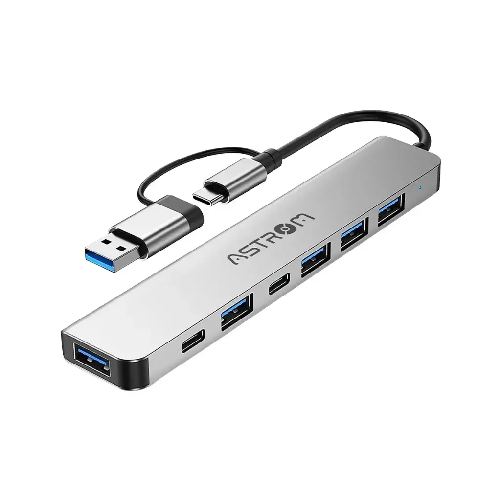 HUB USB 7 EN 1 AST MH2371 2PORTS TYPE-C 1PORT 3.0 4PORTS 2.0 ASTROM
