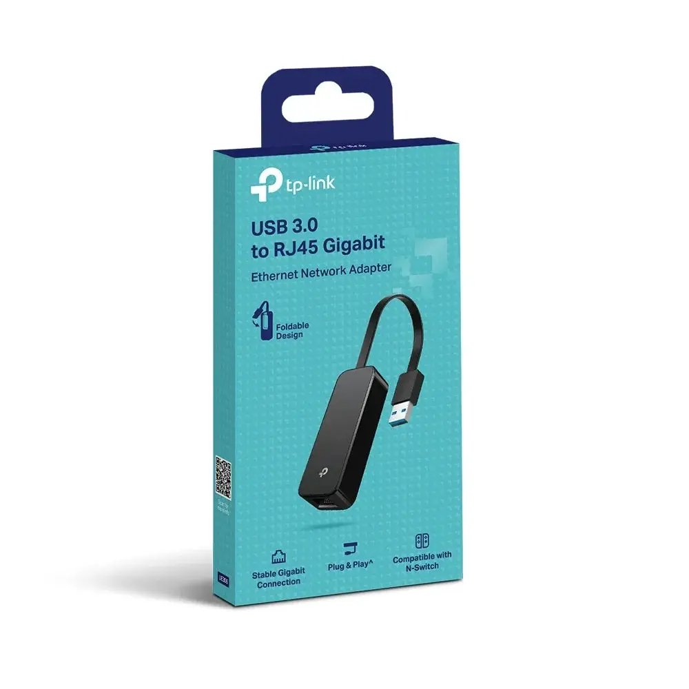 Adaptador USB 3.0 a Ethernet TP-Link UE306  1x USB-A 3.0 + 1x RJ45 Gigabit.