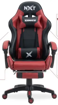 SILLA GAMER COMICS PRO NXT Reclinable 155° Soporta 150 KG. 2 Almohadillas (Cuello y espalda) Ergonómica, Posapies. 